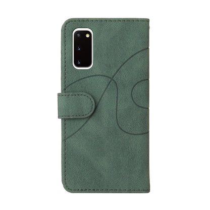 For Samsung Galaxy S20 Dual-color Splicing Horizontal Flip PU Leather Case with Holder & Card Slots & Wallet(Green) by buy2fix