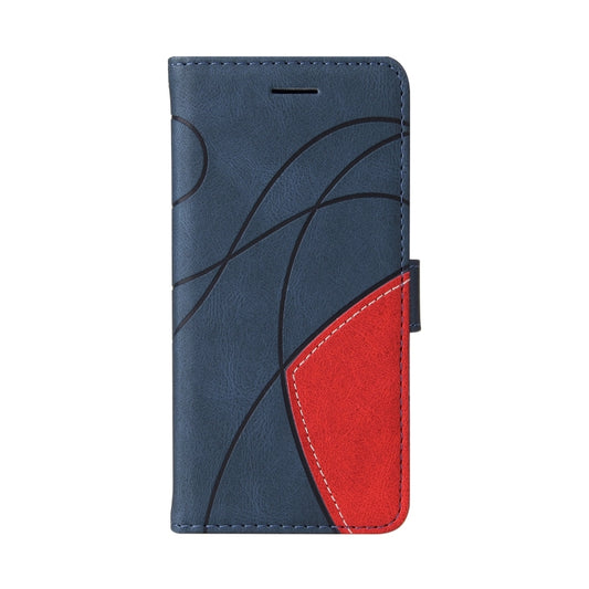 For LG K61 Dual-color Splicing Horizontal Flip PU Leather Case with Holder & Card Slots & Wallet(Blue) - LG Cases by buy2fix | Online Shopping UK | buy2fix