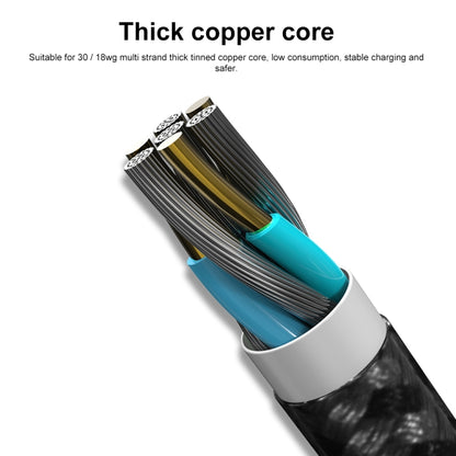 PD 60W USB-C / Type-C to USB-C / Type-C Fast Charging Nylon Braided Data Cable, Cable Length:1m(Black) by buy2fix