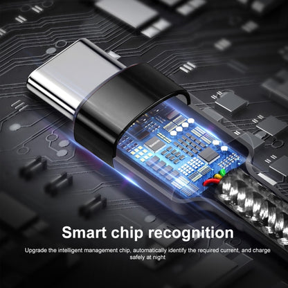 PD 60W USB-C / Type-C to USB-C / Type-C Fast Charging Nylon Braided Data Cable, Cable Length:1m(Black) by buy2fix