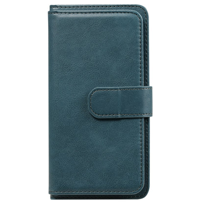 For OPPO A72 5G / A73 5G Multifunctional Magnetic Copper Buckle Horizontal Flip Solid Color Leather Case with 10 Card Slots & Wallet & Holder & Photo Frame(Dark Green) - OPPO Cases by buy2fix | Online Shopping UK | buy2fix