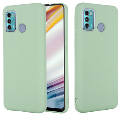 For Motorola Moto G60 Solid Color Liquid Silicone Dropproof Full Coverage Protective Case(Green) - Motorola Cases by buy2fix | Online Shopping UK | buy2fix