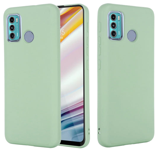 For Motorola Moto G60 Solid Color Liquid Silicone Dropproof Full Coverage Protective Case(Green) - Motorola Cases by buy2fix | Online Shopping UK | buy2fix