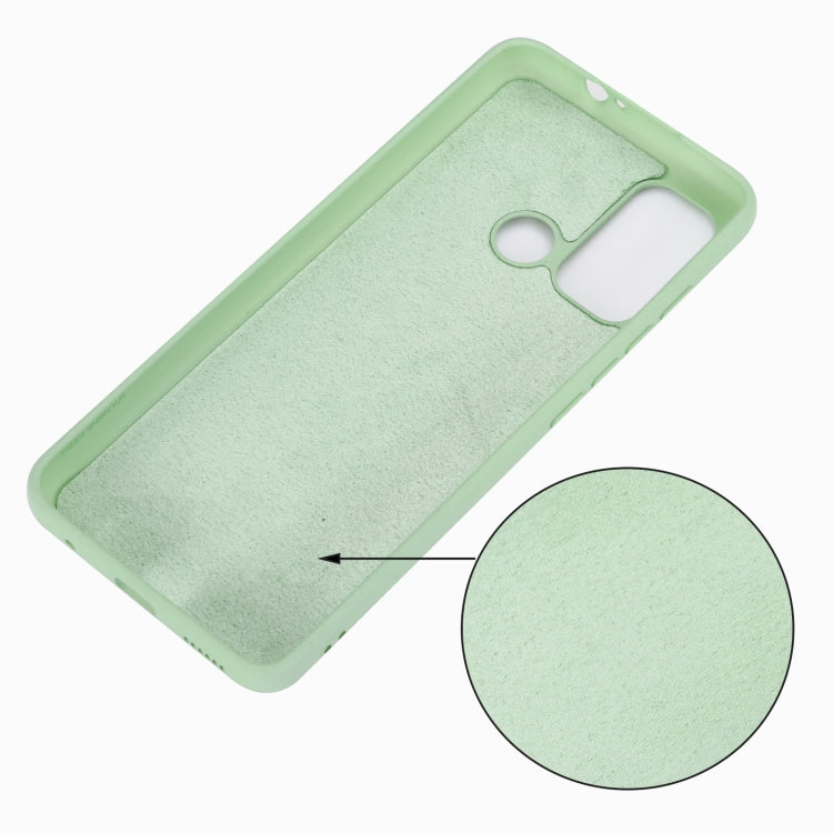 For Motorola Moto G60 Solid Color Liquid Silicone Dropproof Full Coverage Protective Case(Green) - Motorola Cases by buy2fix | Online Shopping UK | buy2fix