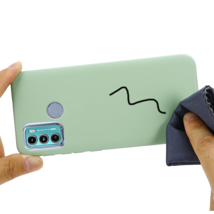 For Motorola Moto G60 Solid Color Liquid Silicone Dropproof Full Coverage Protective Case(Green) - Motorola Cases by buy2fix | Online Shopping UK | buy2fix