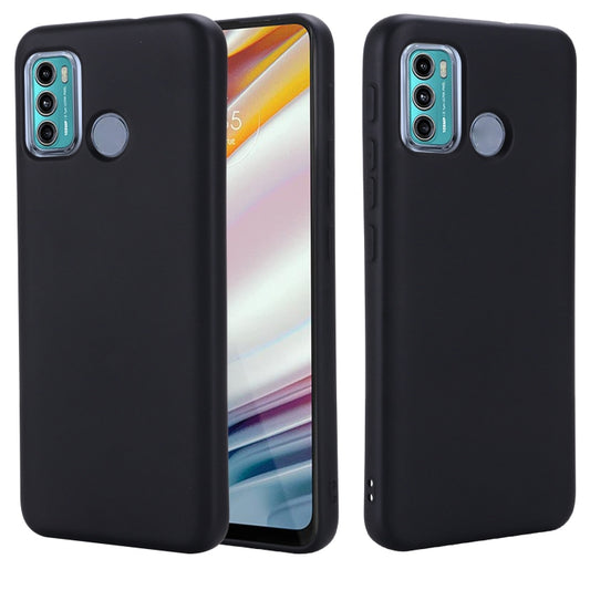 For Motorola Moto G60 Solid Color Liquid Silicone Dropproof Full Coverage Protective Case(Black) - Motorola Cases by buy2fix | Online Shopping UK | buy2fix