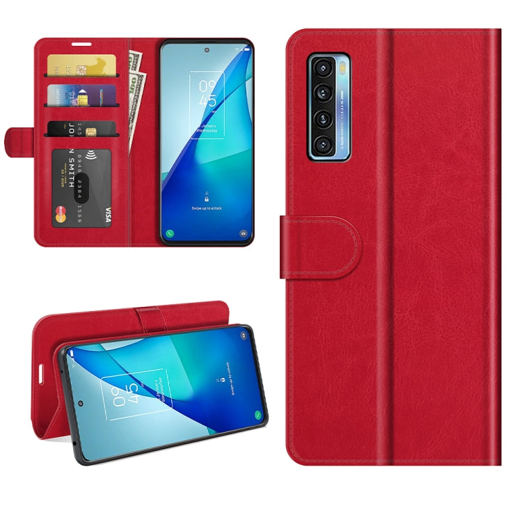 For TCL 20S / 20 5G / 20L R64 Texture Single Horizontal Flip Protective Case with Holder & Card Slots & Wallet& Photo Frame(Red) - TCL by buy2fix | Online Shopping UK | buy2fix