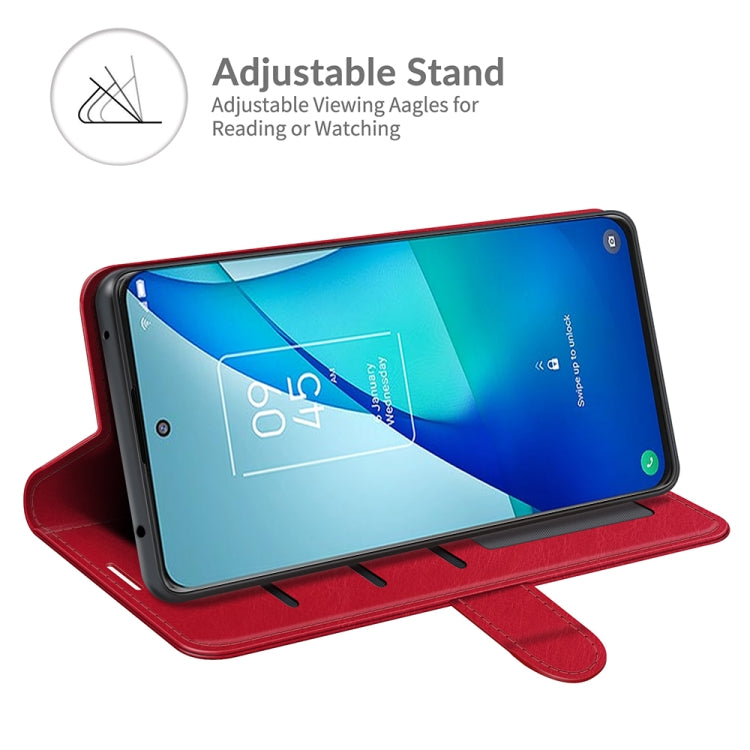 For TCL 20S / 20 5G / 20L R64 Texture Single Horizontal Flip Protective Case with Holder & Card Slots & Wallet& Photo Frame(Red) - TCL by buy2fix | Online Shopping UK | buy2fix