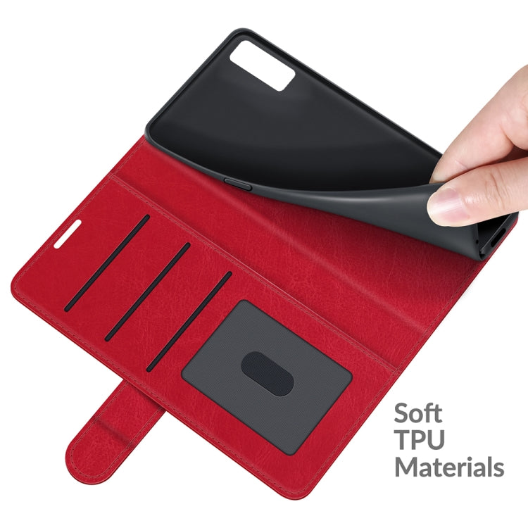 For TCL 20S / 20 5G / 20L R64 Texture Single Horizontal Flip Protective Case with Holder & Card Slots & Wallet& Photo Frame(Red) - TCL by buy2fix | Online Shopping UK | buy2fix