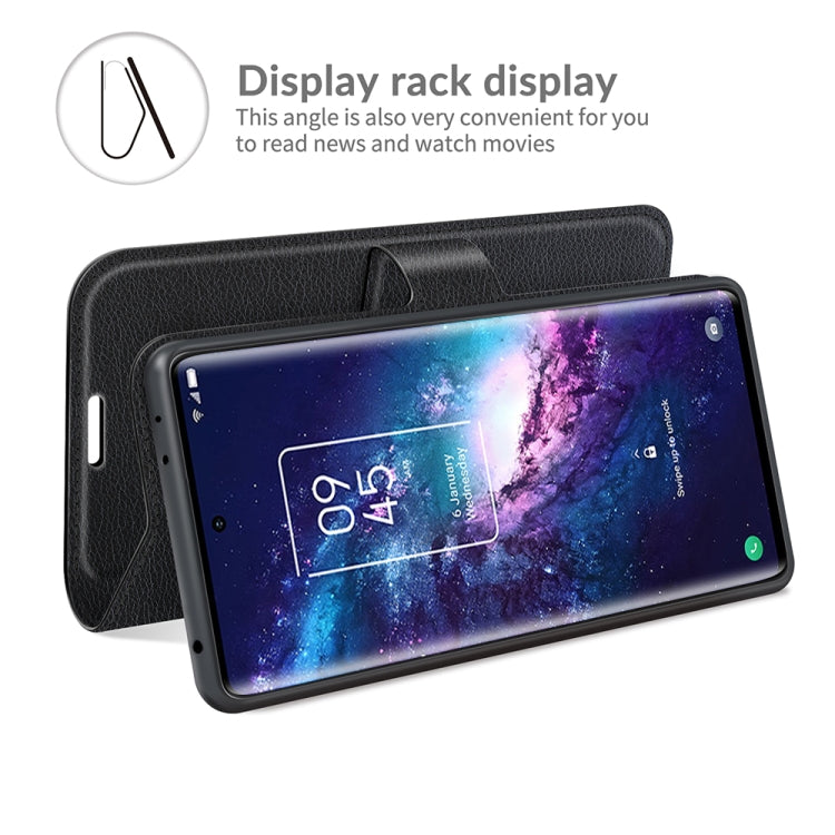 For TCL 20 Pro 5G Litchi Texture Horizontal Flip Protective Case with Holder & Card Slots & Wallet(Black) - TCL by buy2fix | Online Shopping UK | buy2fix
