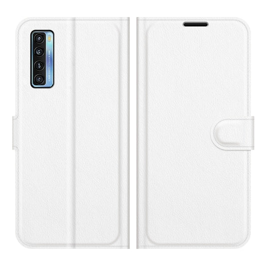 For TCL 20S / 20 5G / 20L Litchi Texture Horizontal Flip Protective Case with Holder & Card Slots & Wallet(White) - TCL by buy2fix | Online Shopping UK | buy2fix