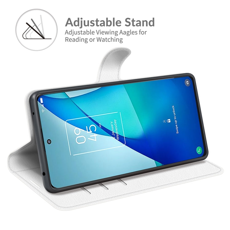 For TCL 20S / 20 5G / 20L Litchi Texture Horizontal Flip Protective Case with Holder & Card Slots & Wallet(White) - TCL by buy2fix | Online Shopping UK | buy2fix