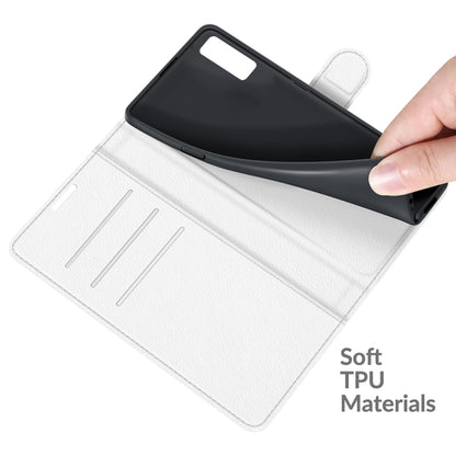 For TCL 20S / 20 5G / 20L Litchi Texture Horizontal Flip Protective Case with Holder & Card Slots & Wallet(White) - TCL by buy2fix | Online Shopping UK | buy2fix