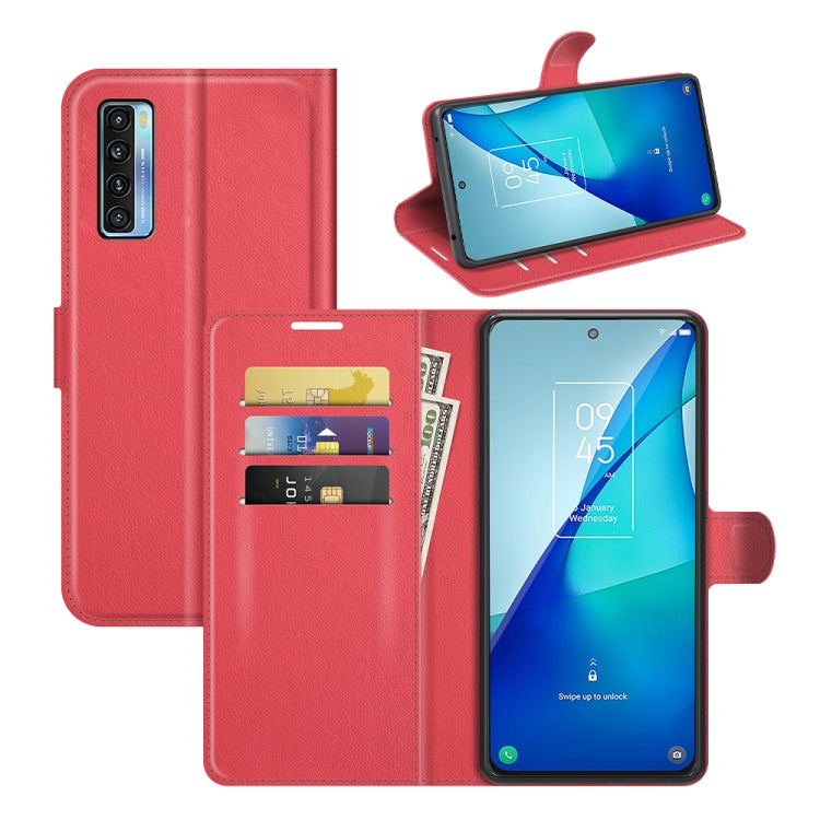 For TCL 20S / 20 5G / 20L Litchi Texture Horizontal Flip Protective Case with Holder & Card Slots & Wallet(Red) - TCL by buy2fix | Online Shopping UK | buy2fix