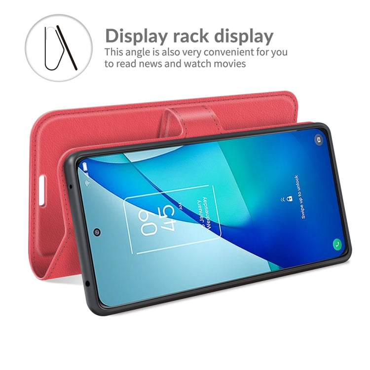 For TCL 20S / 20 5G / 20L Litchi Texture Horizontal Flip Protective Case with Holder & Card Slots & Wallet(Red) - TCL by buy2fix | Online Shopping UK | buy2fix
