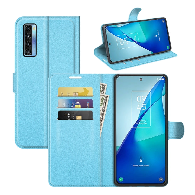 For TCL 20S / 20 5G / 20L Litchi Texture Horizontal Flip Protective Case with Holder & Card Slots & Wallet(Blue) - TCL by buy2fix | Online Shopping UK | buy2fix