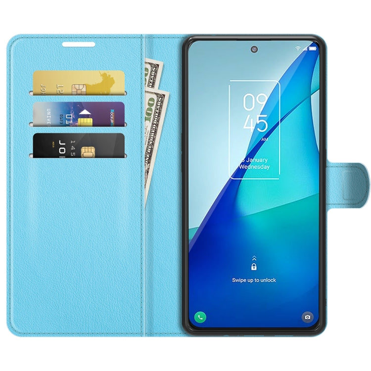 For TCL 20S / 20 5G / 20L Litchi Texture Horizontal Flip Protective Case with Holder & Card Slots & Wallet(Blue) - TCL by buy2fix | Online Shopping UK | buy2fix