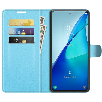 For TCL 20S / 20 5G / 20L Litchi Texture Horizontal Flip Protective Case with Holder & Card Slots & Wallet(Blue) - TCL by buy2fix | Online Shopping UK | buy2fix