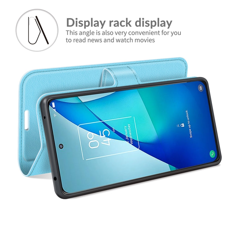 For TCL 20S / 20 5G / 20L Litchi Texture Horizontal Flip Protective Case with Holder & Card Slots & Wallet(Blue) - TCL by buy2fix | Online Shopping UK | buy2fix