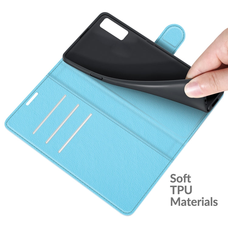 For TCL 20S / 20 5G / 20L Litchi Texture Horizontal Flip Protective Case with Holder & Card Slots & Wallet(Blue) - TCL by buy2fix | Online Shopping UK | buy2fix