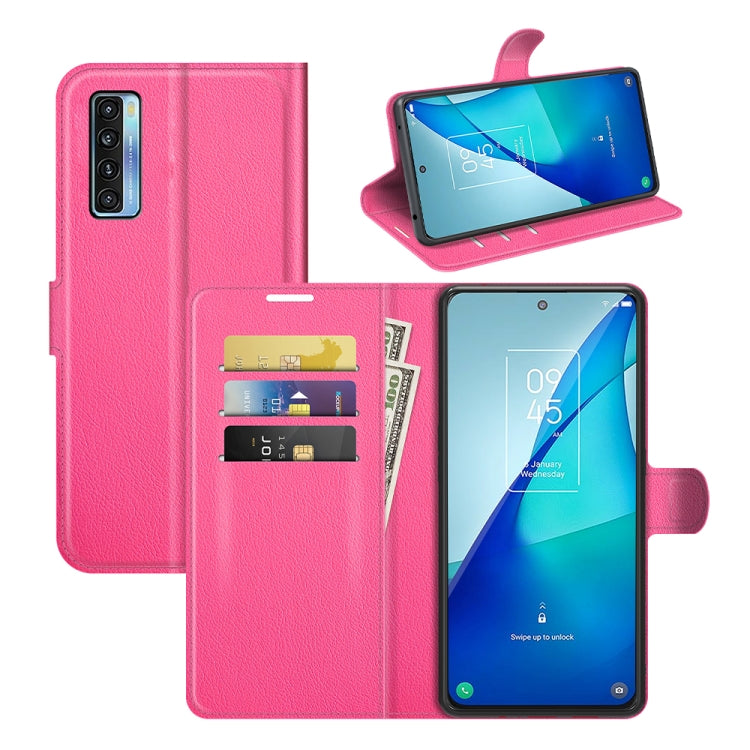 For TCL 20S / 20 5G / 20L Litchi Texture Horizontal Flip Protective Case with Holder & Card Slots & Wallet(Rose Red) - TCL by buy2fix | Online Shopping UK | buy2fix