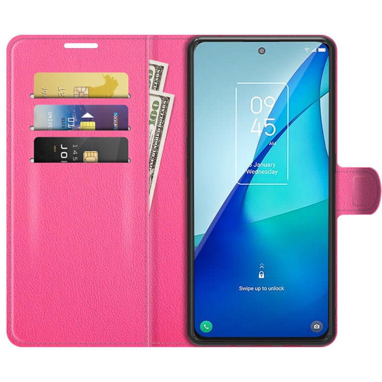 For TCL 20S / 20 5G / 20L Litchi Texture Horizontal Flip Protective Case with Holder & Card Slots & Wallet(Rose Red) - TCL by buy2fix | Online Shopping UK | buy2fix