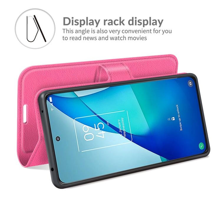For TCL 20S / 20 5G / 20L Litchi Texture Horizontal Flip Protective Case with Holder & Card Slots & Wallet(Rose Red) - TCL by buy2fix | Online Shopping UK | buy2fix
