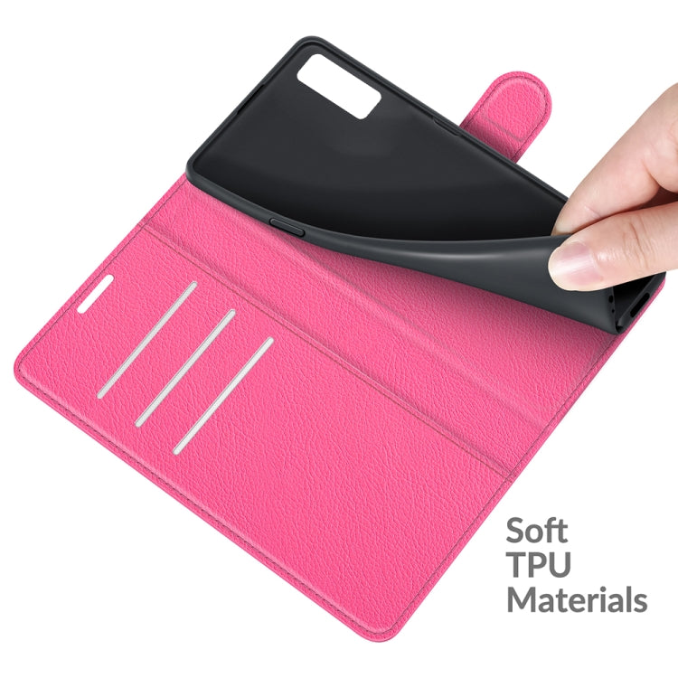 For TCL 20S / 20 5G / 20L Litchi Texture Horizontal Flip Protective Case with Holder & Card Slots & Wallet(Rose Red) - TCL by buy2fix | Online Shopping UK | buy2fix