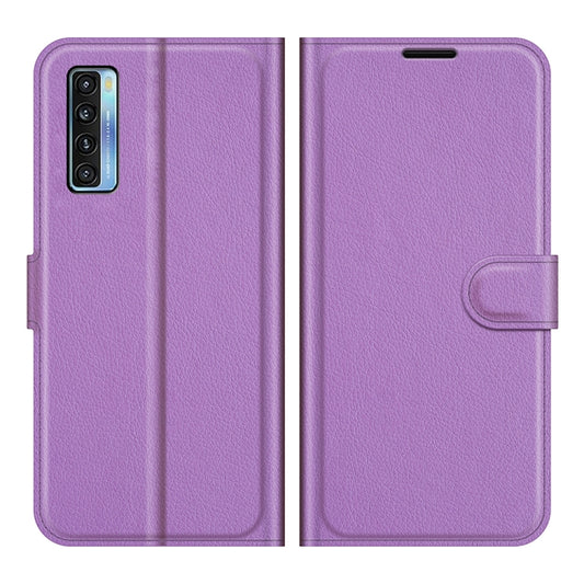 For TCL 20S / 20 5G / 20L Litchi Texture Horizontal Flip Protective Case with Holder & Card Slots & Wallet(Purple) - TCL by buy2fix | Online Shopping UK | buy2fix