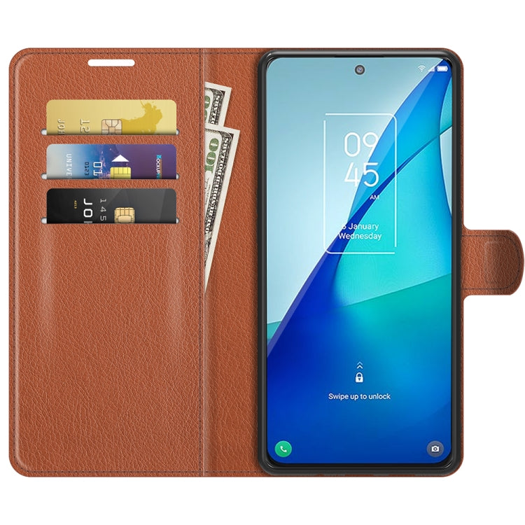 For TCL 20S / 20 5G / 20L Litchi Texture Horizontal Flip Protective Case with Holder & Card Slots & Wallet(Brown) - TCL by buy2fix | Online Shopping UK | buy2fix