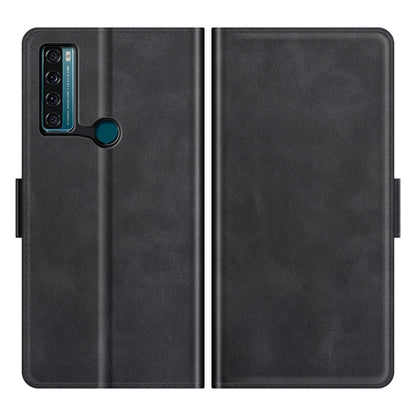 For TCL 20 SE Dual-side Magnetic Buckle Horizontal Flip Leather Case with Holder & Card Slots & Wallet(Black) - TCL by buy2fix | Online Shopping UK | buy2fix