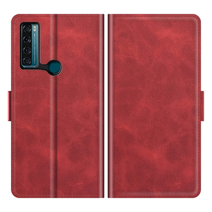 For TCL 20 SE Dual-side Magnetic Buckle Horizontal Flip Leather Case with Holder & Card Slots & Wallet(Red) - TCL by buy2fix | Online Shopping UK | buy2fix