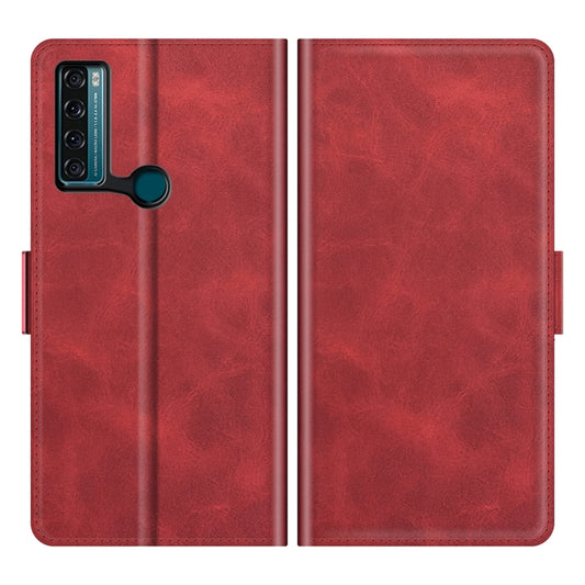 For TCL 20 SE Dual-side Magnetic Buckle Horizontal Flip Leather Case with Holder & Card Slots & Wallet(Red) - TCL by buy2fix | Online Shopping UK | buy2fix