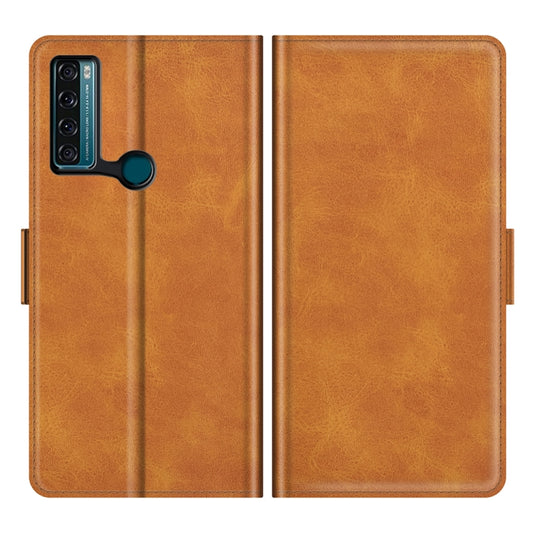 For TCL 20 SE Dual-side Magnetic Buckle Horizontal Flip Leather Case with Holder & Card Slots & Wallet(Yellow) - TCL by buy2fix | Online Shopping UK | buy2fix