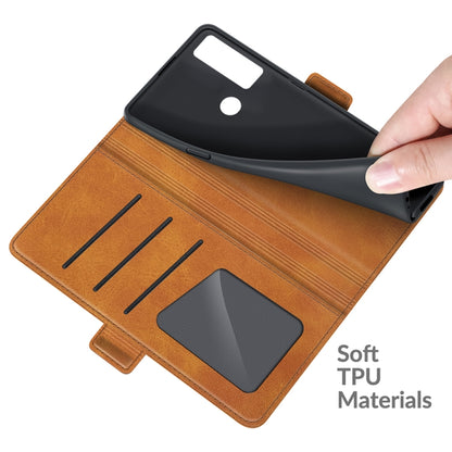 For TCL 20 SE Dual-side Magnetic Buckle Horizontal Flip Leather Case with Holder & Card Slots & Wallet(Yellow) - TCL by buy2fix | Online Shopping UK | buy2fix
