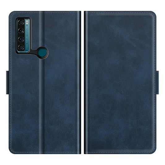 For TCL 20 SE Dual-side Magnetic Buckle Horizontal Flip Leather Case with Holder & Card Slots & Wallet(Blue) - TCL by buy2fix | Online Shopping UK | buy2fix