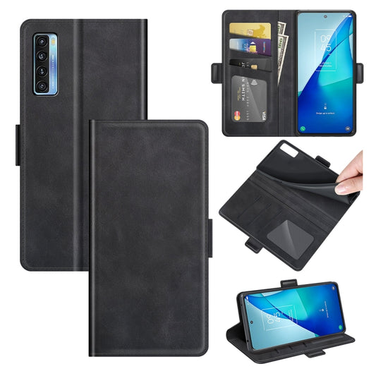 For TCL 20S / 20 5G / 20L Dual-side Magnetic Buckle Horizontal Flip Leather Case with Holder & Card Slots & Wallet(Black) - TCL by buy2fix | Online Shopping UK | buy2fix