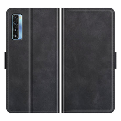 For TCL 20S / 20 5G / 20L Dual-side Magnetic Buckle Horizontal Flip Leather Case with Holder & Card Slots & Wallet(Black) - TCL by buy2fix | Online Shopping UK | buy2fix