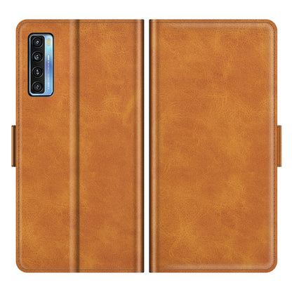 For TCL 20S / 20 5G / 20L Dual-side Magnetic Buckle Horizontal Flip Leather Case with Holder & Card Slots & Wallet(Yellow) - TCL by buy2fix | Online Shopping UK | buy2fix