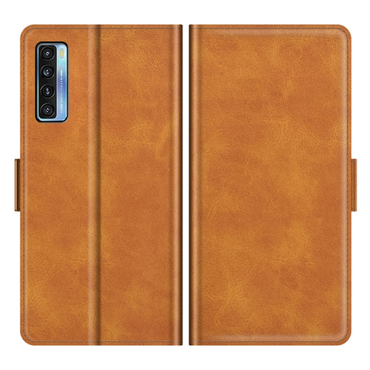 For TCL 20S / 20 5G / 20L Dual-side Magnetic Buckle Horizontal Flip Leather Case with Holder & Card Slots & Wallet(Yellow) - TCL by buy2fix | Online Shopping UK | buy2fix