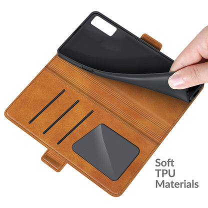 For TCL 20S / 20 5G / 20L Dual-side Magnetic Buckle Horizontal Flip Leather Case with Holder & Card Slots & Wallet(Yellow) - TCL by buy2fix | Online Shopping UK | buy2fix