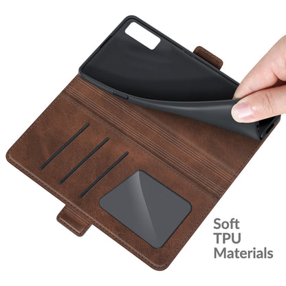 For TCL 20S / 20 5G / 20L Dual-side Magnetic Buckle Horizontal Flip Leather Case with Holder & Card Slots & Wallet(Brown) - TCL by buy2fix | Online Shopping UK | buy2fix