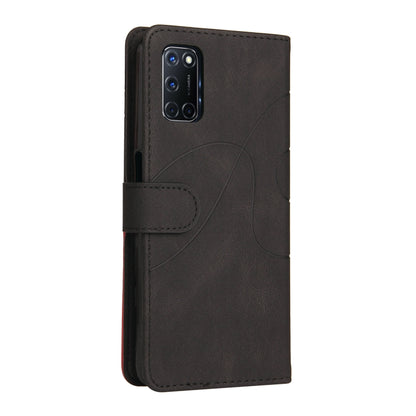 For OPPO A52 / A72 / A92 Dual-color Splicing Horizontal Flip PU Leather Case with Holder & Card Slots & Wallet(Black) by buy2fix