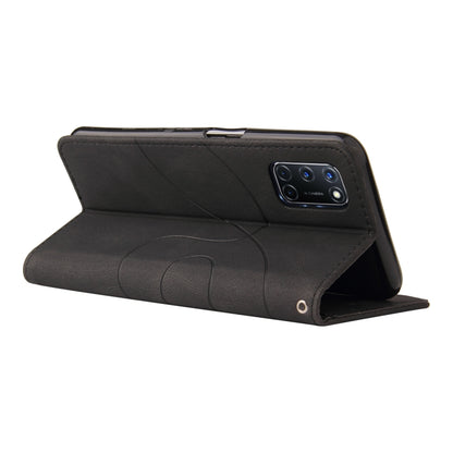 For OPPO A52 / A72 / A92 Dual-color Splicing Horizontal Flip PU Leather Case with Holder & Card Slots & Wallet(Black) by buy2fix