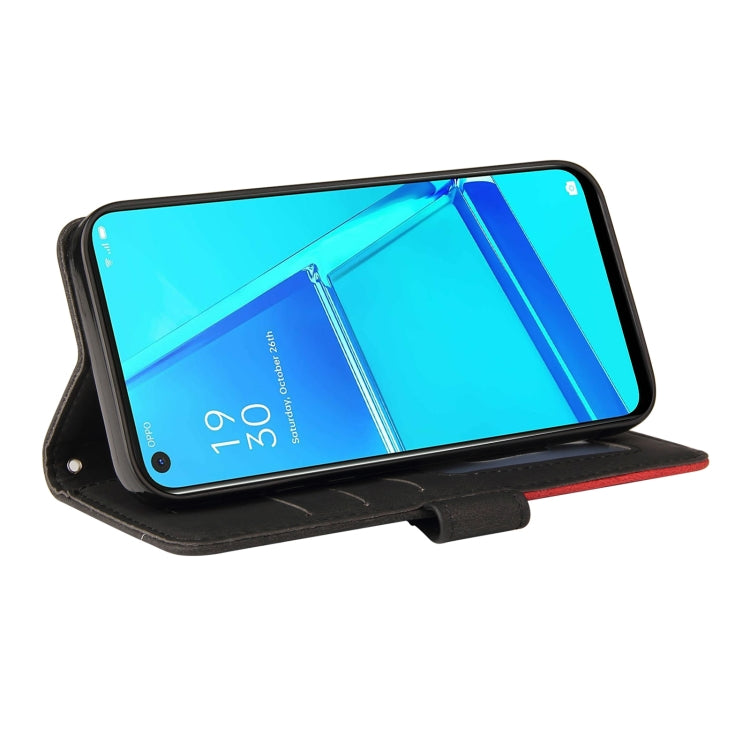 For OPPO A52 / A72 / A92 Dual-color Splicing Horizontal Flip PU Leather Case with Holder & Card Slots & Wallet(Black) by buy2fix