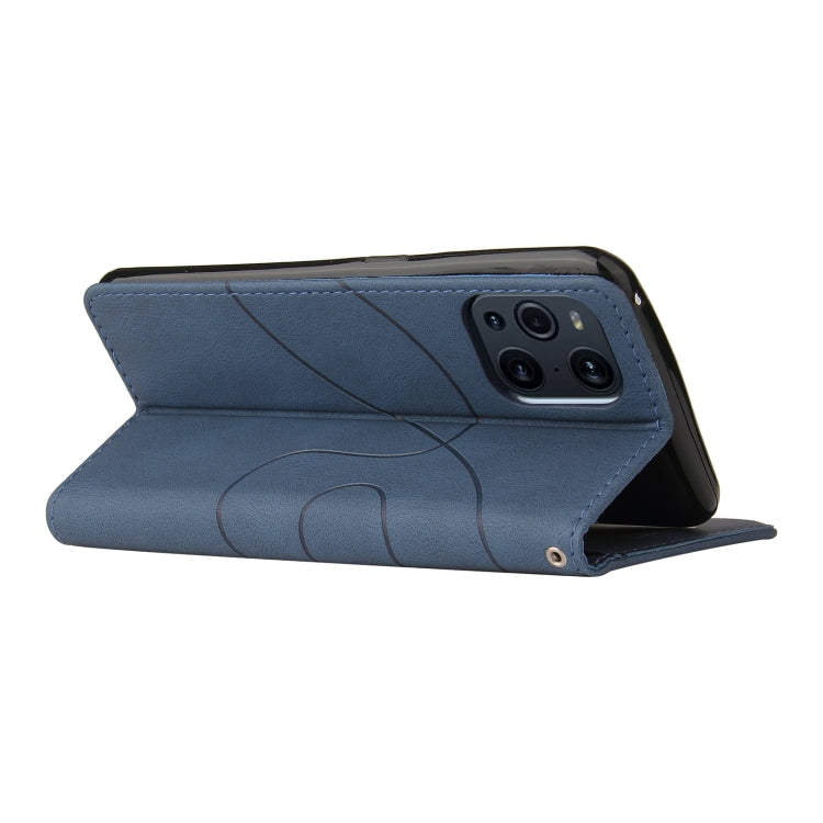 For OPPO Find X3 / Find X3 Pro Dual-color Splicing Horizontal Flip PU Leather Case with Holder & Card Slots & Wallet(Blue) by buy2fix