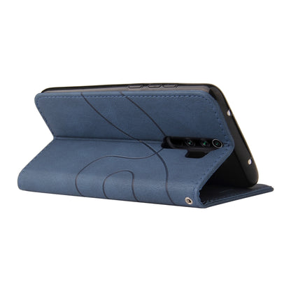 For Xiaomi Redmi Note 8 Pro Dual-color Splicing Horizontal Flip PU Leather Case with Holder & Card Slots & Wallet(Blue) - Xiaomi Cases by buy2fix | Online Shopping UK | buy2fix