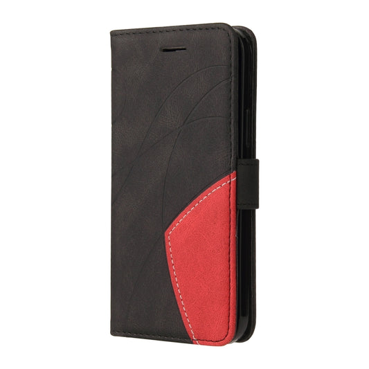 For Xiaomi Redmi Note 8 Pro Dual-color Splicing Horizontal Flip PU Leather Case with Holder & Card Slots & Wallet(Black) - Xiaomi Cases by buy2fix | Online Shopping UK | buy2fix