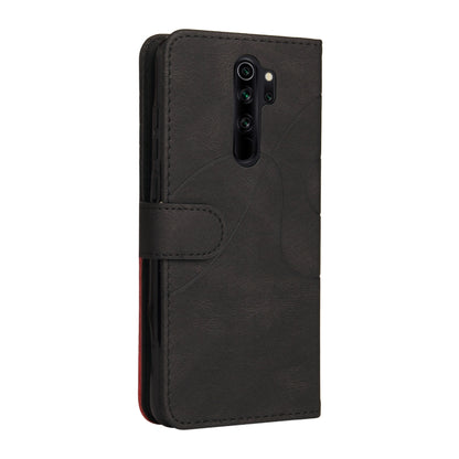For Xiaomi Redmi Note 8 Pro Dual-color Splicing Horizontal Flip PU Leather Case with Holder & Card Slots & Wallet(Black) - Xiaomi Cases by buy2fix | Online Shopping UK | buy2fix