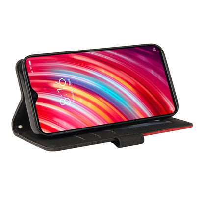 For Xiaomi Redmi Note 8 Pro Dual-color Splicing Horizontal Flip PU Leather Case with Holder & Card Slots & Wallet(Black) - Xiaomi Cases by buy2fix | Online Shopping UK | buy2fix